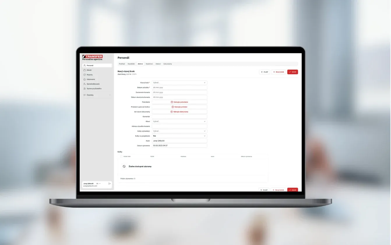 Transfer International: the product we built, shown on device mockups