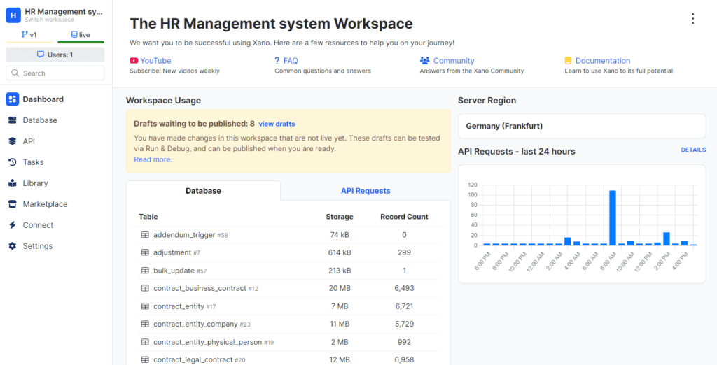 No-code admin portal