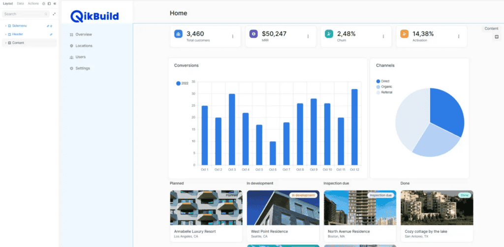 WeWeb - no-code front-end development platform