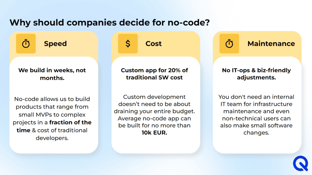 Why should you decide for no-code development?